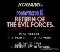 une photo d'Ã©cran de Probotector 2 - Return of the Evil Forces sur Nintendo Nes